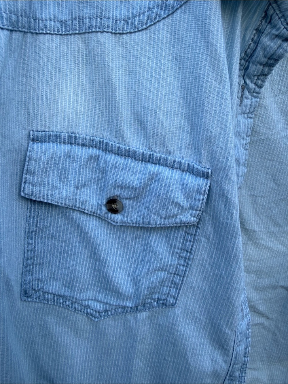 Light Blue Striped Women’s Shirt - Picture 2 of 4